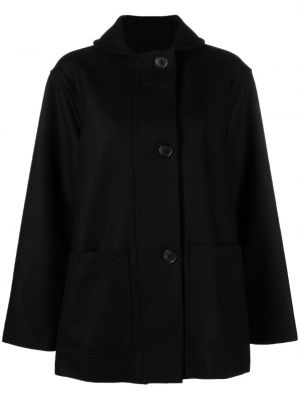 Vlněný kabát Margaret Howell černý