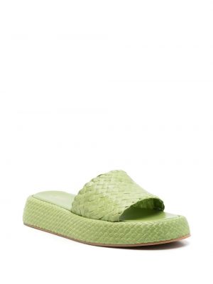 Kožené sandály Sarah Chofakian zelené