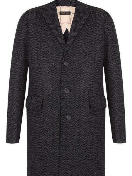Кашемировое шерстяное пальто Loro Piana серое