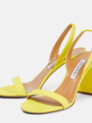 Sandali di pelle slingback Aquazzura giallo