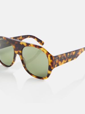 Oversize слънчеви очила Stella Mccartney зелено
