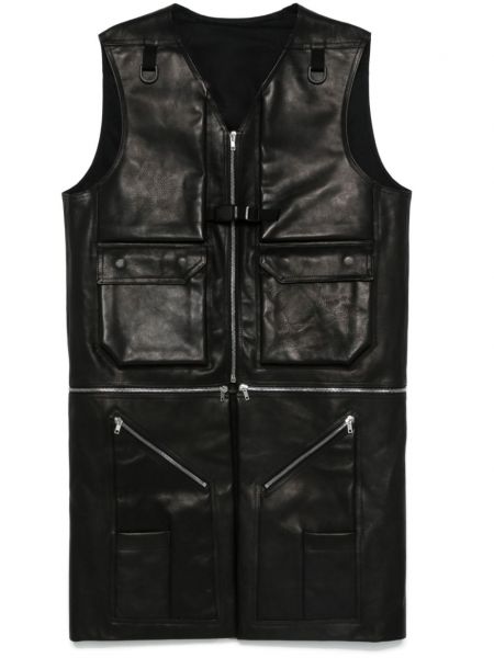 Læder vest Rick Owens sort