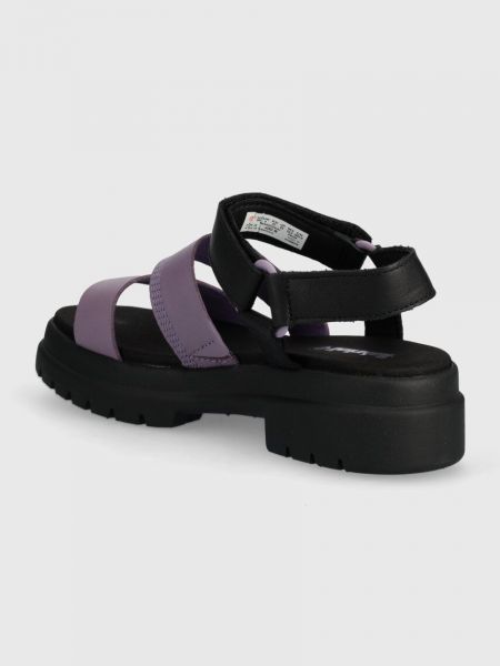 Sandale din piele cu platformă Timberland violet