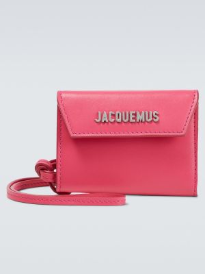 Δερμάτινος πορτοφόλι Jacquemus ροζ