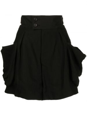 Shorts aus baumwoll mit drapierungen Yohji Yamamoto schwarz