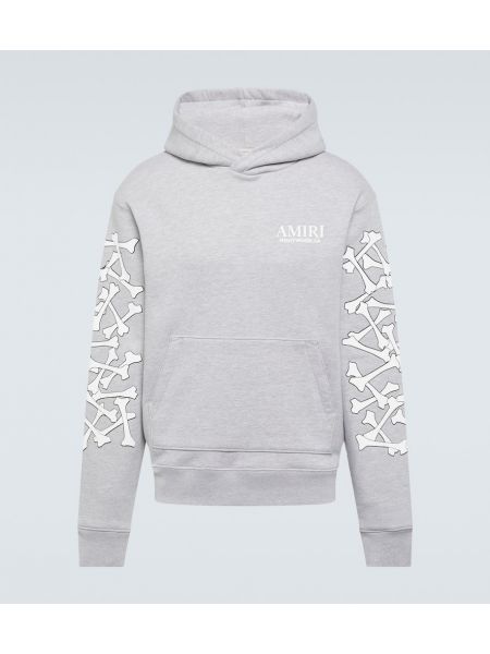 Jersey bomull hoodie Amiri grå