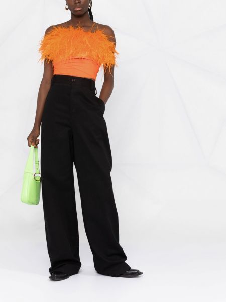 Top mit federn Atu Body Couture orange