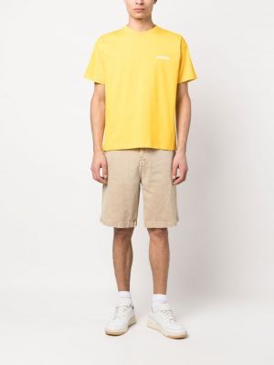 T-shirt aus baumwoll mit print Jacquemus gelb