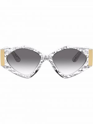 Przezroczyste okulary przeciwsłoneczne z nadrukiem Dolce & Gabbana Eyewear