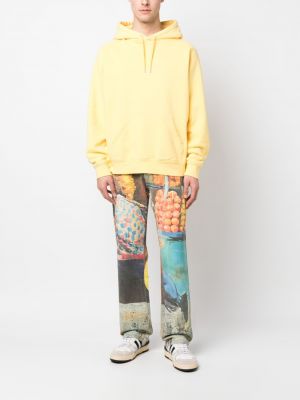 Pantalon en velours côtelé en velours à imprimé Kidsuper jaune
