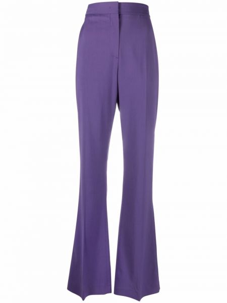 Pantalones rectos de cintura alta Msgm violeta