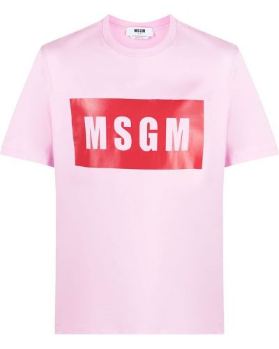 Camiseta con estampado Msgm rosa