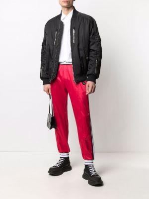 Pantalones de chándal de raso a rayas Philipp Plein rojo