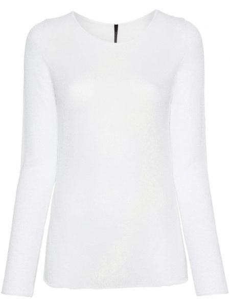 Πλεκτός μακρύ πουλόβερ από κρεπ Pierantoniogaspari λευκό
