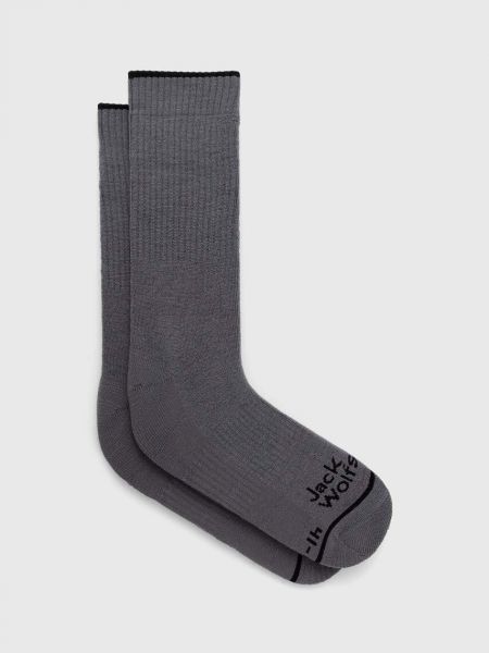 Чорапи от мерино вълна Jack Wolfskin сиво