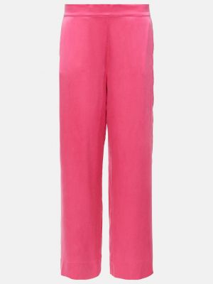 Розовые шелковые брюки Asceno