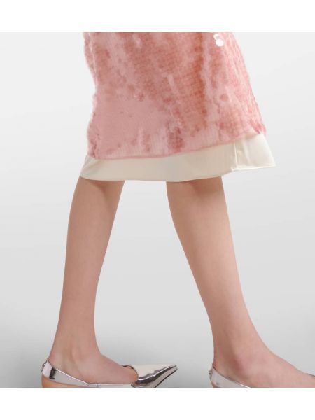 Midi sukně Xu Zhi růžové