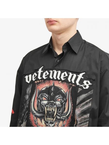 Рубашка из джерси Vetements черная