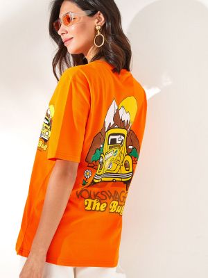 Voľné priliehavé tričko Olalook oranžová
