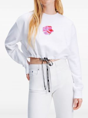 Mustriline dressipluus Karl Lagerfeld Jeans valge