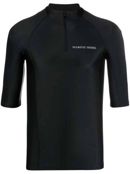 Camiseta con estampado Marine Serre negro