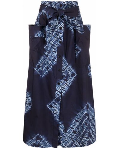 Falda con estampado tie dye P.a.r.o.s.h. azul
