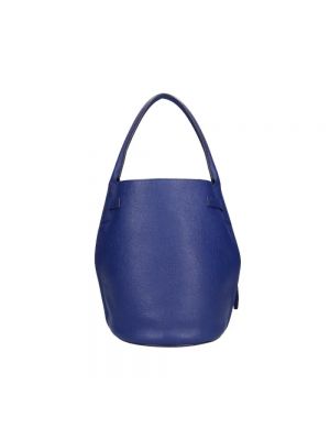 Bolsa de hombro de cuero Celine Vintage azul