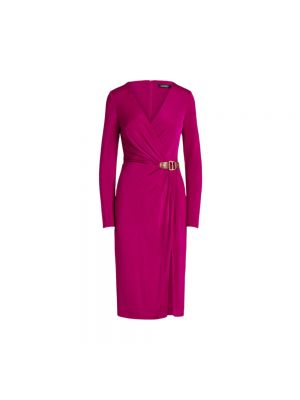 Sukienka midi Ralph Lauren różowa