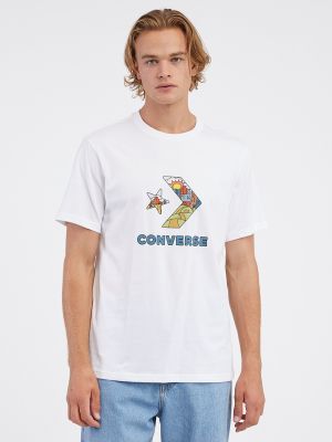Μπλούζα με μοτίβο αστέρια Converse λευκό