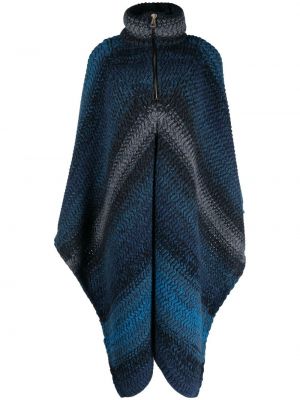 Chloé striped zipped padded cardi-coat - Blu