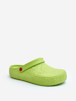 Tähemustriga varbavaheplätud Big Star Shoes roheline