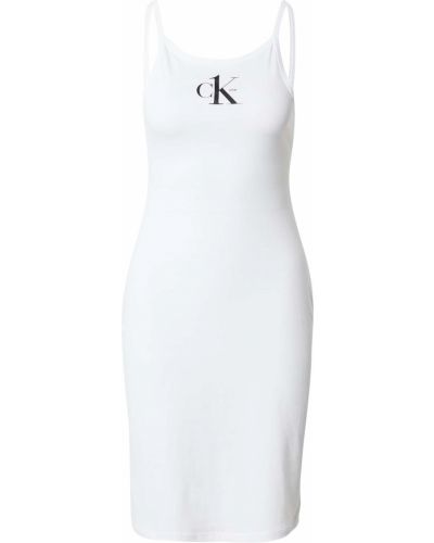 Φόρεμα μπλουζάκι Calvin Klein Swimwear λευκό