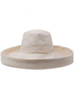 Памучна шапка Gigi Burris Millinery бяло