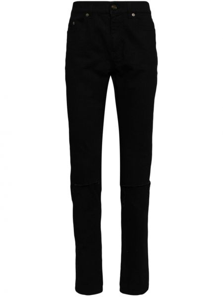 Skinny fit džinsai su nubrozdinimais slim fit Saint Laurent juoda