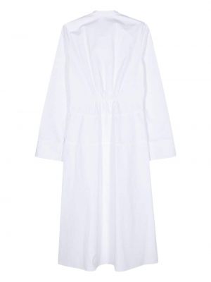 Bavlněné šaty Jil Sander bílé