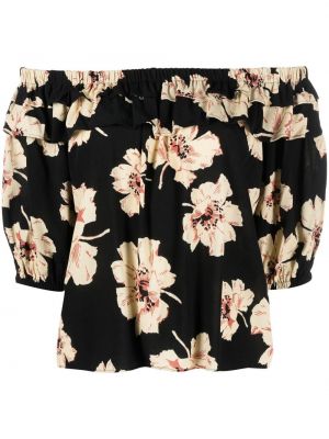 Floral kort bluse Ba&sh svart