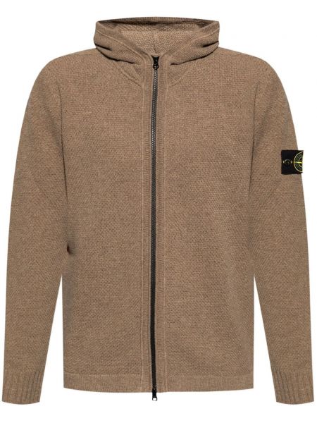 Lynlås hættetrøje Stone Island brun