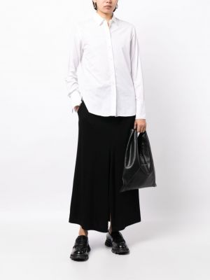 Vlněné midi sukně Yohji Yamamoto černé