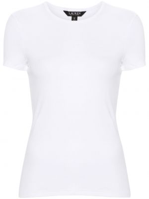 Bavlněné tričko Lauren Ralph Lauren bílé
