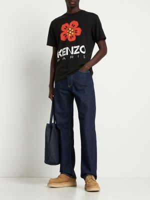 Camiseta de tela jersey Kenzo Paris negro