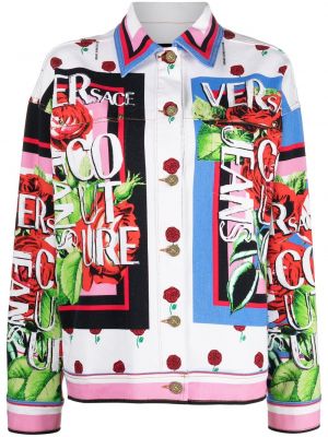 Jeanshemd mit print Versace Jeans Couture weiß