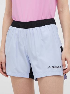 Sportske kratke hlače visoki struk s printom Adidas Terrex plava