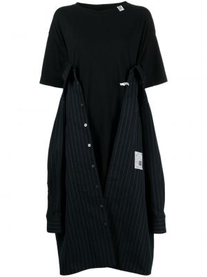Robe en coton à volants Maison Mihara Yasuhiro noir