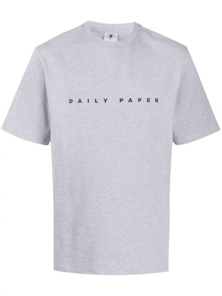 Camiseta con bordado Daily Paper gris