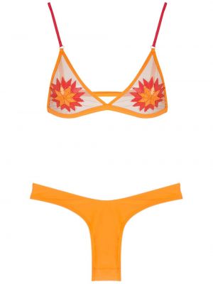 Hímzett bikini Amir Slama narancsszínű