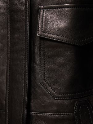 Usnjena jakna Khaite črna
