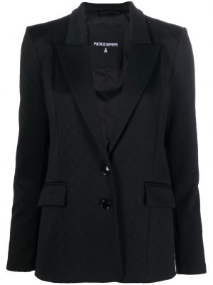 Montert lang blazer Patrizia Pepe svart