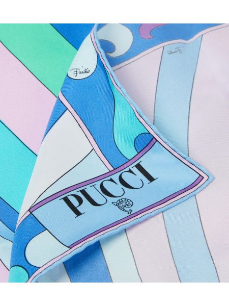Hedvábný šál s potiskem Pucci