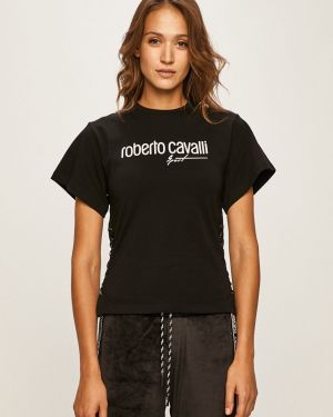 T-shirt Roberto Cavalli Sport, сzarny