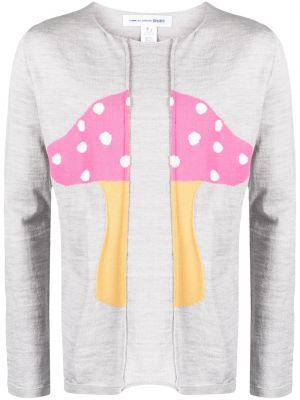 Džemperis ar apdruku ar melanža rakstu Comme Des Garçons Shirt pelēks